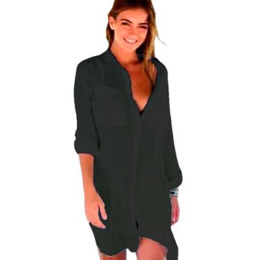 Imagem de Saida de Praia  Vestido Camisão Chemise Moda Verão  - GISELE FREITAS, 