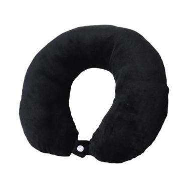 Imagem de Travesseiro De Pescoço Em Forma De U De Pelúcia Macia Para Viagens E S
