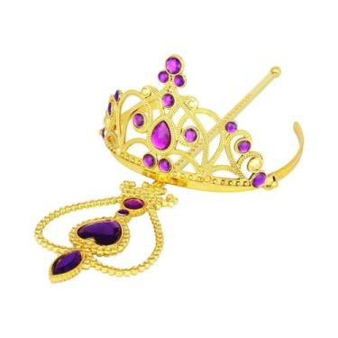 Imagem de Fantasia De Halloween Da Princesa Rapunzel Com Peruca E Coroa, Acessór