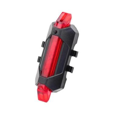Imagem de Lanterna Traseira De Bicicleta Recarregável Por USB À Prova d'Água Com