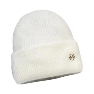 Imagem de Gorro Feminino De Inverno Quente De Pele De Coelho, Tricô Macio, Cor S
