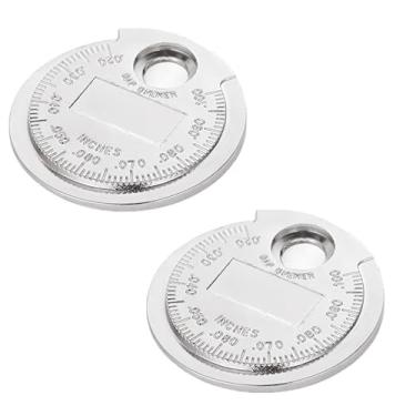 Imagem de ZIANTENNY Ferramenta de medição de lacuna de vela de ignição de liga de zinco com 2 peças – Ferramenta de medição universal dimensionada de 0,1 a 0,3 cm, ideal para manutenção de motor de carros e