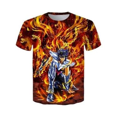 Imagem de Camiseta De Manga Curta Estilo Harajuku 3D Impressão De Anime Saint Se