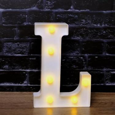 Imagem de Luzes LED para letreiro - Letreiros de alfabeto personalizáveis para casa, casamento, decoração de festa de aniversário e decoração de parede