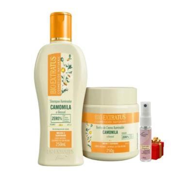 Imagem de Kit Camomila 1 Shampoo 1 Banho 250ml Bio Extratus + Presente Lourre 15