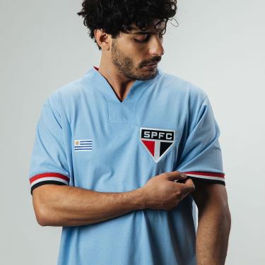 Imagem de Camisa São Paulo Retrô Uruguai nº 10 Coleção Ídolos Masculina-Masculino