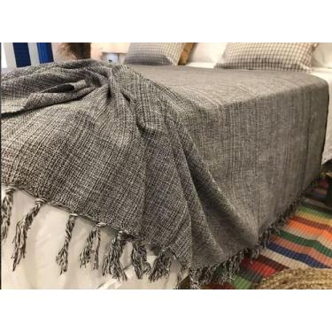 Imagem de Manta Para Sofá, Protetora 240x180 - Artesanal, Marrom Mesclado