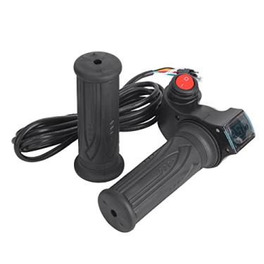 Imagem de CUOFYUNL 1 par de acelerador de polegar para bicicleta elétrica com display LCD interruptor de alimentação de tensão da bateria digital para veículo elétrico