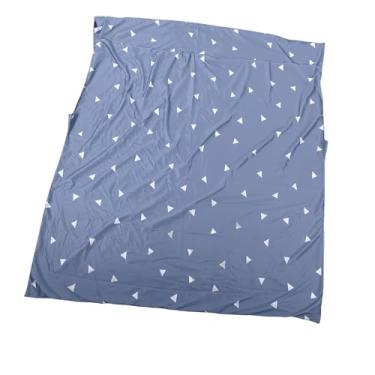 Imagem de Yosoo Forro Reutilizável Leve do Saco de Dormir, Folha de Viagem Portátil Com Fronha Fácil Inserção Zíper Inferior (Azul claro)