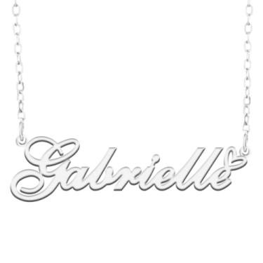 Imagem de A168A Colar de nome personalizado personalizado personalizado colar de nome banhado para mãe filha amizade feminino dia dos namorados aniversário de Natal ano novo, Metal, Sem pedras preciosas