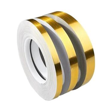 Imagem de Adesivos De Azulejos Autoadesivos Dourados E Pretos 50M, Fita De Vedaç
