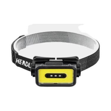 Imagem de Lanterna De Cabeça LED Recarregável Com Sensor COB, Bateria Embutida, 