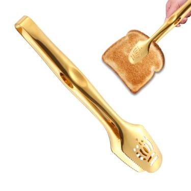 Imagem de Pinças para cozinhar, pinças de aço inoxidável, pinças de pão - para servir, grelhar, fritar, macarrão, salada, chapeamento de bolo, pão, buffet, churrasco, cozinha, restaurante