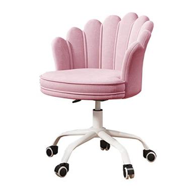 Imagem de Cadeira de escritório ergonômica com rotação de 360°, altura ajustável e assento acolchoado respirável para escritório em casa - Cadeira de mesa giratória