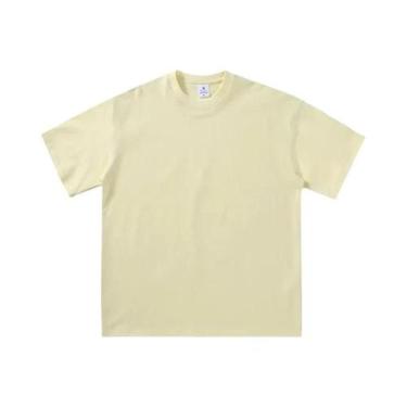 Imagem de Camiseta Unissex Oversized De Algodão, Macia, Branca E Preta, Manga Cu