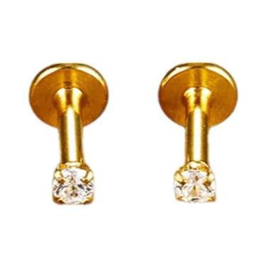 Imagem de Brincos De Aço Inoxidável Cirúrgico 16G Para Labret, Tragus, Monroe, H