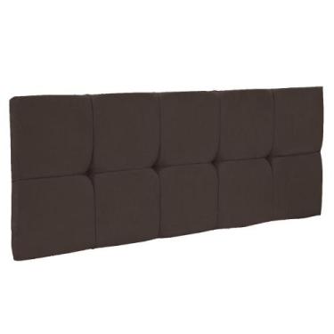 Imagem de Cabeceira Painel Nina para Cama Box Casal 160 cm Suede Marrom - D'Ross