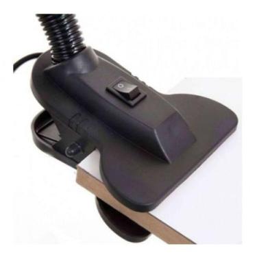 Imagem de Luminaria Articulavel de Mesa com Garra Presilha Vermelho