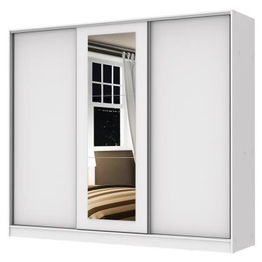 Imagem de Guarda Roupa Casal 100% MDF Eros 3 Portas com Espelho Madesa