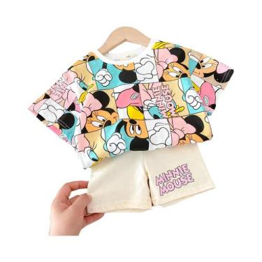 Imagem de Conjunto De Agasalho Infantil Feminino Com Desenho Animado, Camiseta E