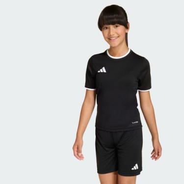 Imagem de Camisa Adidas Entrada 26 Juvenil Preta, 10 ANOS