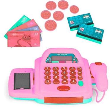 Imagem de Brinquedo Caixa Registradora Mini Market Mercadinho 31 Peças Com Som e