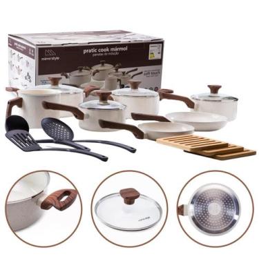 Imagem de Jogo de Panelas Premium 13 Peças Revestimento Cerâmico Indução Antiade