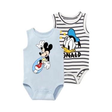 Imagem de Mickey Mouse Minnie Mouse Pato Donald Macacões De Algodão Para Bebê 2 