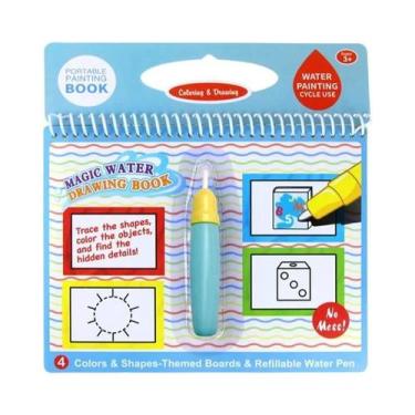 Imagem de Livro De Desenho Mágico Com Água, 8 Tipos Com Caneta Mágica, Quadro De