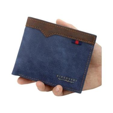 Imagem de Carteira Masculina Bifold Curta 2025: Moderna, Minimalista, Casual, Co