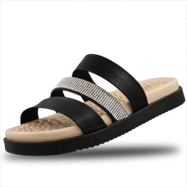 Imagem de Sandália Modare Papete Rasteira Tamanco Strass-Feminino