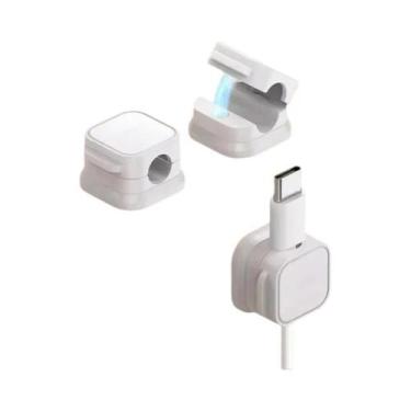 Imagem de 10 Peças Suporte Magnético Autoadesivo Para Cabos, Clipe Organizador D