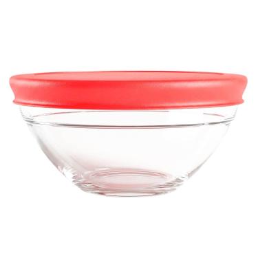 Imagem de Pote de Vidro Borossilicato com Tampa Vermelha 10cm 1 peças - Casambiente