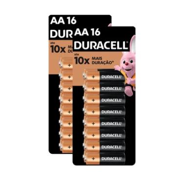 Imagem de Kit Pilha Alcalina Aa Com 16 Unidades 2 Cartelas - Duracell
