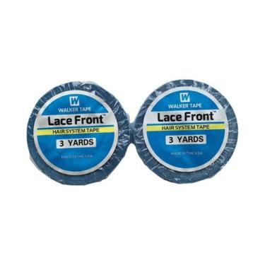 Imagem de Fita Adesiva Dupla Face Azul 0,8 CM*3 Jardas Para Extensões De Cabelo,