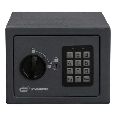 Imagem de Cofre Digital Compacto Senha E Chave Aco 4l 15x20x15cm