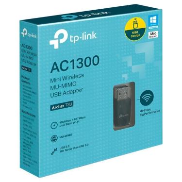 Imagem de Adaptador Wifi Tp-link Archer T3u Mini Mu-mimo Usb Dual Band - 2.4ghz - 5ghz - 1300mbps