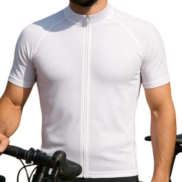 Imagem de Camisa Ciclismo Masculino Mtb Proteção UV 30+ Tecido Dry Zíper e 3 Bolsos-Masculino
