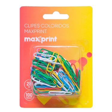 Imagem de Clipes Coloridos Maxprint com 100 unidades 28mm