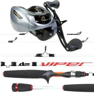 Imagem de Kit Pesca Profissional Carretilha Avante Slim 12 Rolamentos Vara Viper