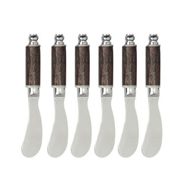 Imagem de Jogo de Espátulas para Manteiga e Patê Fracalanza Arvoredo em Aço Inox 6 Peças