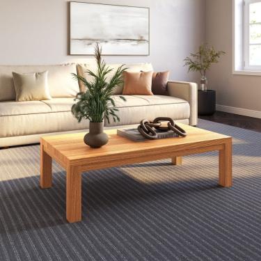 Imagem de Mesa de Centro 1550NC Nature Retangular de Madeira Maciça Rústico Claro Finestra