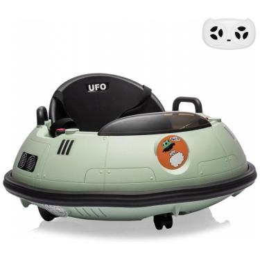 Imagem de Carrinho bate-bate elétrico infantil 12V verde PALBY’S com controle remoto e giro 360°