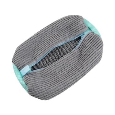 Imagem de Saco De Lavagem Para Máquina De Lavar Sapatos Com Zíper Amarelo E Azul
