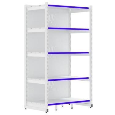 Imagem de Rack Fit Parede 1 Inicial 2,02X0,90X0,60 5 Bandejas Amapá, Branco Perf