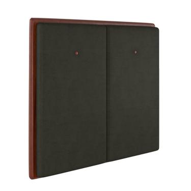 Imagem de Cabeceira Estofada Casal 140 Cm Coral Veludo Marrom