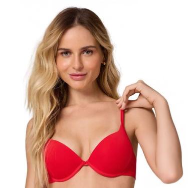 Imagem de Sutiã Com Bojo Levanta Seios Push Up Liebe, 44, Vermelho