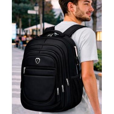 Imagem de Mochila Escolar Bolsa Executiva Faculdade Grande Espaço Notebook Mascu
