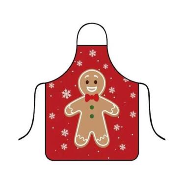 Imagem de Avental De Natal Em Tecido Não Tecido Com Estampa De Papai Noel, Resis