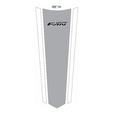 Imagem de Adesivo Faixa ( Gravata ) Tanque Cg 125 Fan Branco E Cinza - Resitank